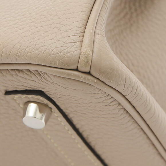 Hermes Birkin 30 Togo handbag tourtiere gray silver metal fittings T stamp - Picture 8 of 11